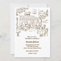 Café parisien français Fête des mariées de thé apr