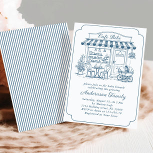Invitation Cafe Tendance Bebe Salon de Thé Café Bébé Shower