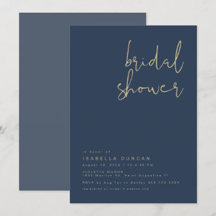 Invitation CAITLIN - Marine Gold Moderne Fête des mariées min