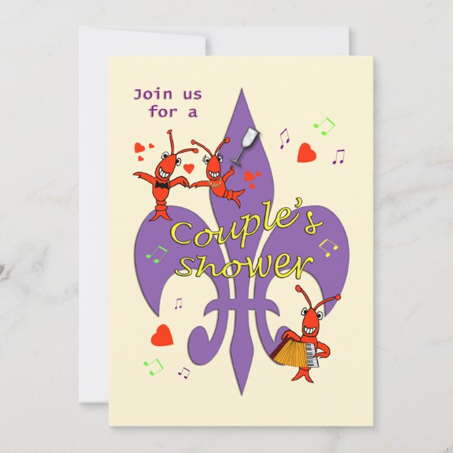 Invitation Cajun Theme Couple Shower (Devant)