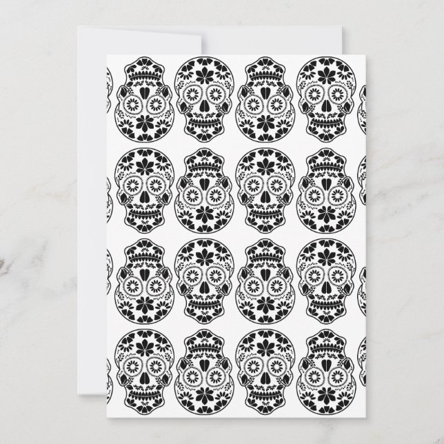 Invitation Calavera crâne en sucre bonbons_floral mexicain ca (Devant)