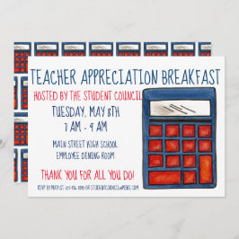 Invitation Calculatrice bleue École Math Appréciation de l'en