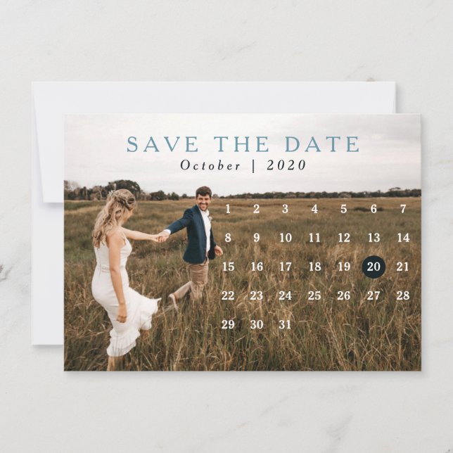 Invitation Calendrier classique photo multiple enregistrer la (Devant)