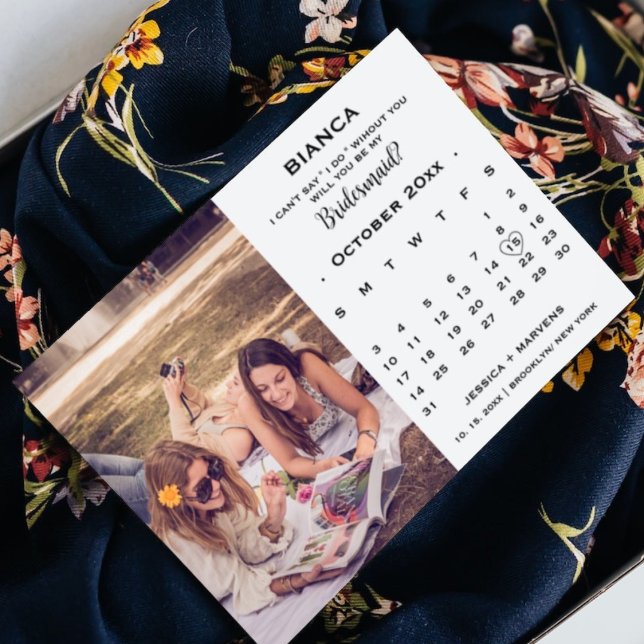 Invitation Calendrier de calligraphie élégant proposition dem (Créateur téléchargé)