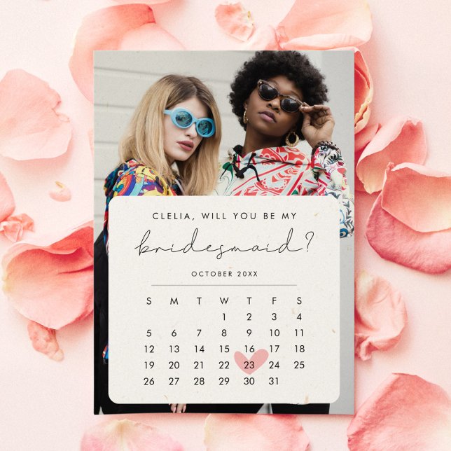 Invitation Calendrier de la proposition d'aide-mémoire photo  (Créateur téléchargé)