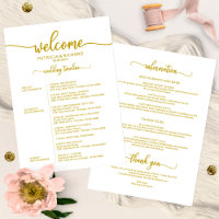 Calendrier de mariage de week-end Calligraphie dor