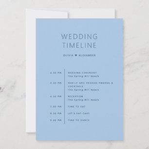 Invitation Calendrier de Mariage sur la Plage Itinéraire Bl