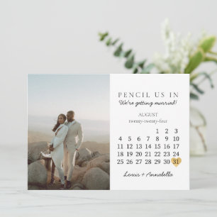 Invitation Calendrier de sauvegarde de la date Mois d'août 20
