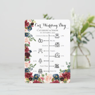 Invitation Calendrier du jour de mariage