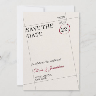Invitation Calendrier Marqué Sauvegarder La Date Personnalise