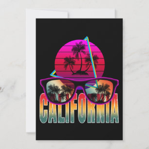 Invitation californie rétro 80 
