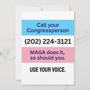 Invitation Call Congress MAGA fait Trans Ally