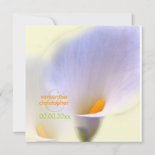 Invitation Calla Lys/Invitations de mariage (Devant)