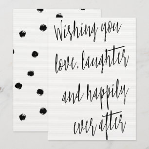 Invitation Calligraphie chic moderne "Wishing you love"
