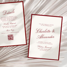 Calligraphie classique Mariage Vieux argent rouge 