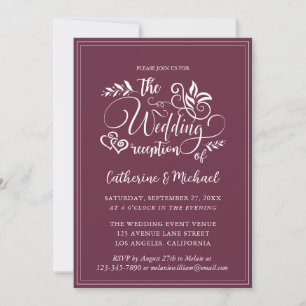 Invitation Calligraphie de Mariage décoratif