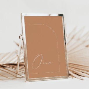 Invitation Calligraphie de rouille moderne Numéro d'une table
