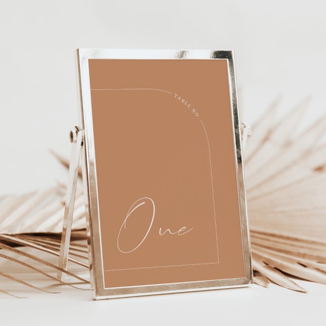 Invitation Calligraphie de rouille moderne Numéro d'une table (Créateur téléchargé)