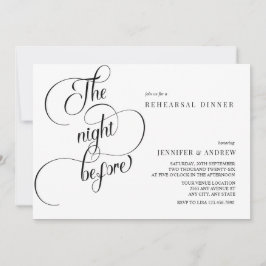 Invitation Calligraphie de script simple | Dîner de répétitio