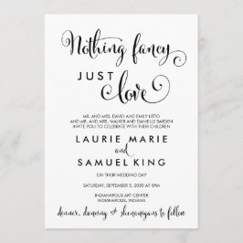 Invitation Calligraphie du Sud Rien de fantaisie Juste Amour