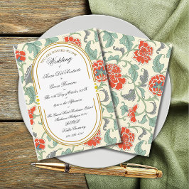 Invitation Calligraphie Florale Art Nouveau