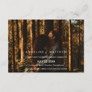 Invitation Calligraphie lunaire | Faded Photo Le Mariage De