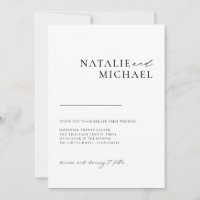 Calligraphie minimale simple en un seul Mariage