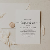 Calligraphie minimaliste Lingerie nuptiale Douche
