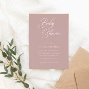 Invitation Calligraphie minimaliste moderne   BABY SHOWER