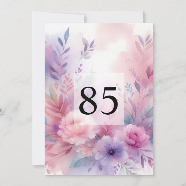 Invitation Calligraphie minimaliste texto anniversaire (Devant)