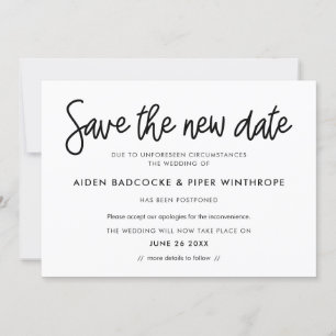 Invitation Calligraphie moderne Enregistrez l'annonce de la n