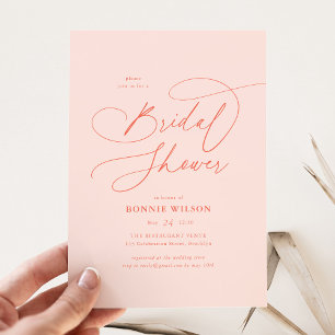 Invitation Calligraphie moderne minimaliste Fête des mariées 