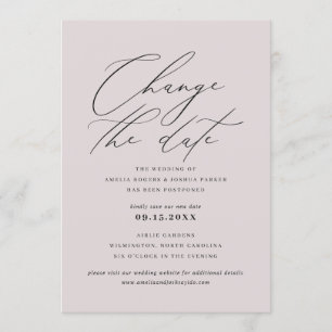 Invitation Calligraphie moderne minimaliste Modifier La Date