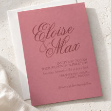 Calligraphie moderne minimaliste rose framboise