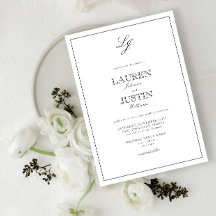 Calligraphie noir et blanc classique Mariage de mo