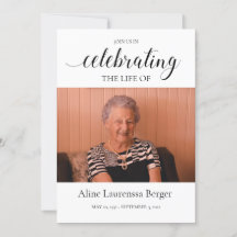 Calligraphie noire Célébration de la vie Photo