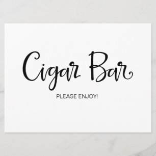 Invitation Calligraphie   Panneau de mariage "Cigar Bar"