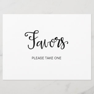 Invitation Calligraphie Panneau "S'il vous plaît, prenez-en
