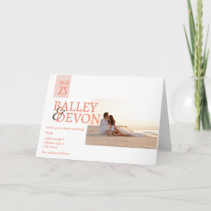 Invitation Calligraphie romantique Le Mariage