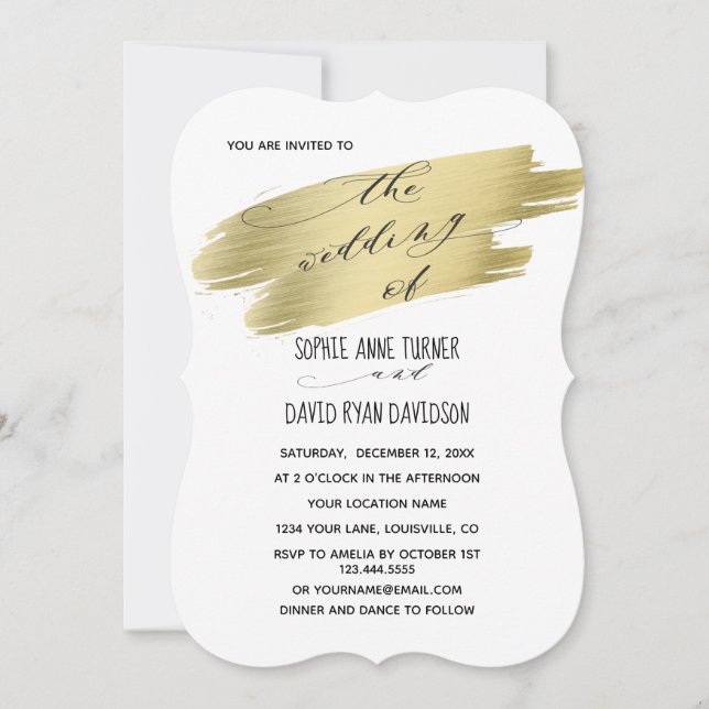 Invitation Calligraphie romantique Mariage d'aquarelle rose (Devant)