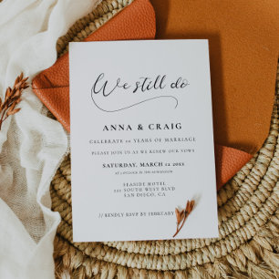 Invitation Calligraphie romantique Nous faisons encore le ren