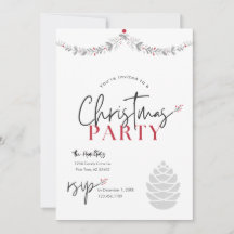 Calligraphie rouge et gris Fête de Noël