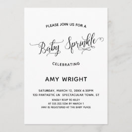 Invitation Calligraphie simple et élégante Bébé