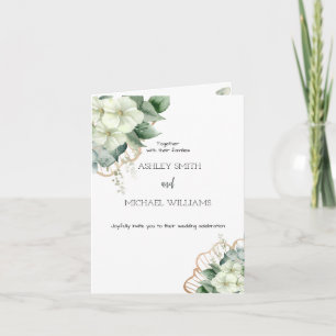 Invitation Calligraphie simple Verdure rustique Mariage flora