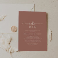 Calligraphie Terracotta I Do BBQ Engagement Party
