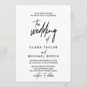 Invitation Calligraphie Whimsical Le Mariage De