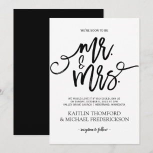 Invitation calligraphiée à la brosse rustique No