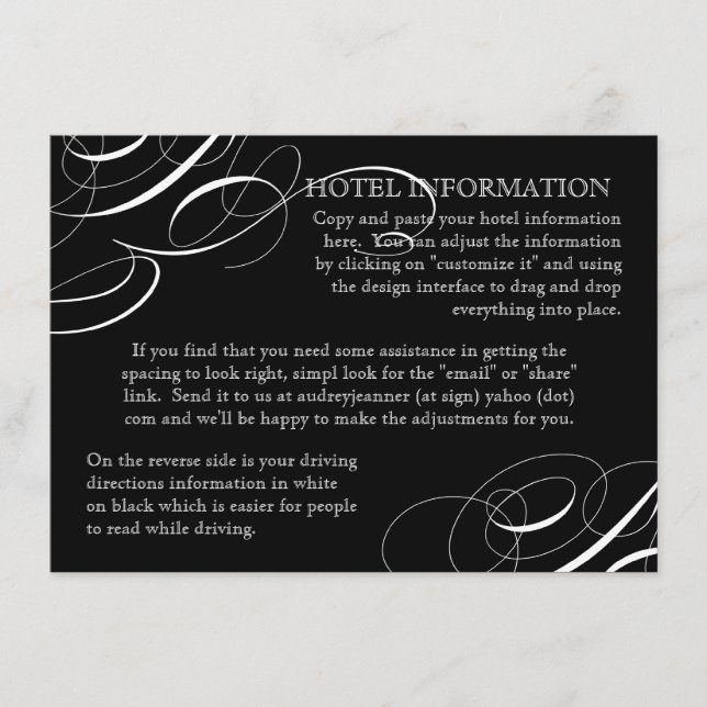 Invitation Calligraphiée avec Tourbillon "Manger,  (Devant)