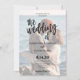 Invitation Calligraphy Elegant Photo Le Mariage De