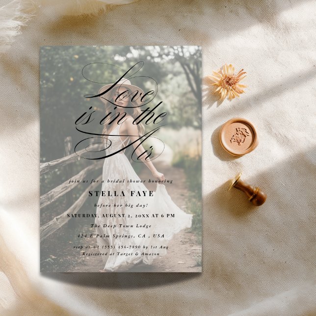 Invitation Calligraphy Love is in the Air Fête des mariées Ph (Créateur téléchargé)